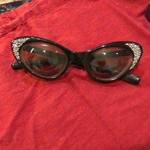COPY - True vintage eyeglasses (prescription) with rhinestone embellishments.